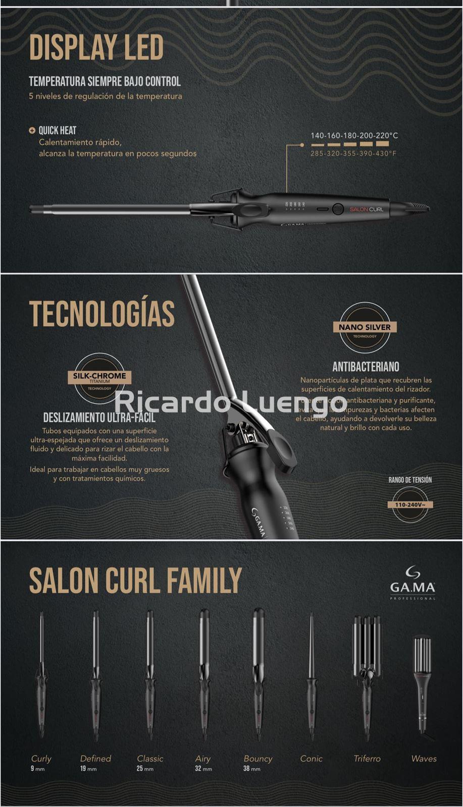 Curling Iron Silk Salón diámetro 9mm - Imagen 1