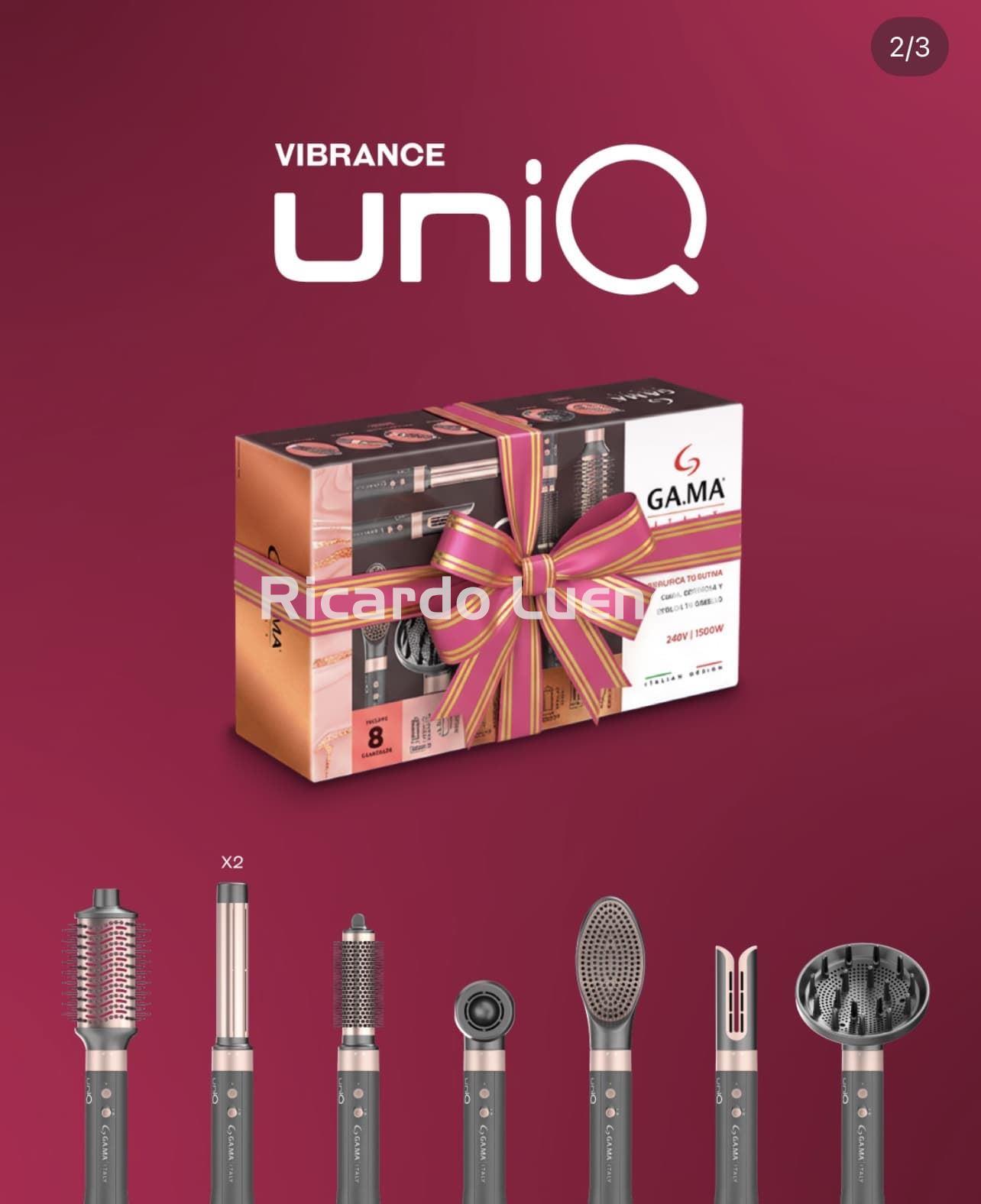GA.MA Italy Professional, UNIQ VIBRANCE Multistyler 8 en 1, motor sin escobillas de 100 000 rpm, tecnología Coanda y turmalina, cepillos, difusor y rizadores incluidos, golpe de aire frío - Imagen 1