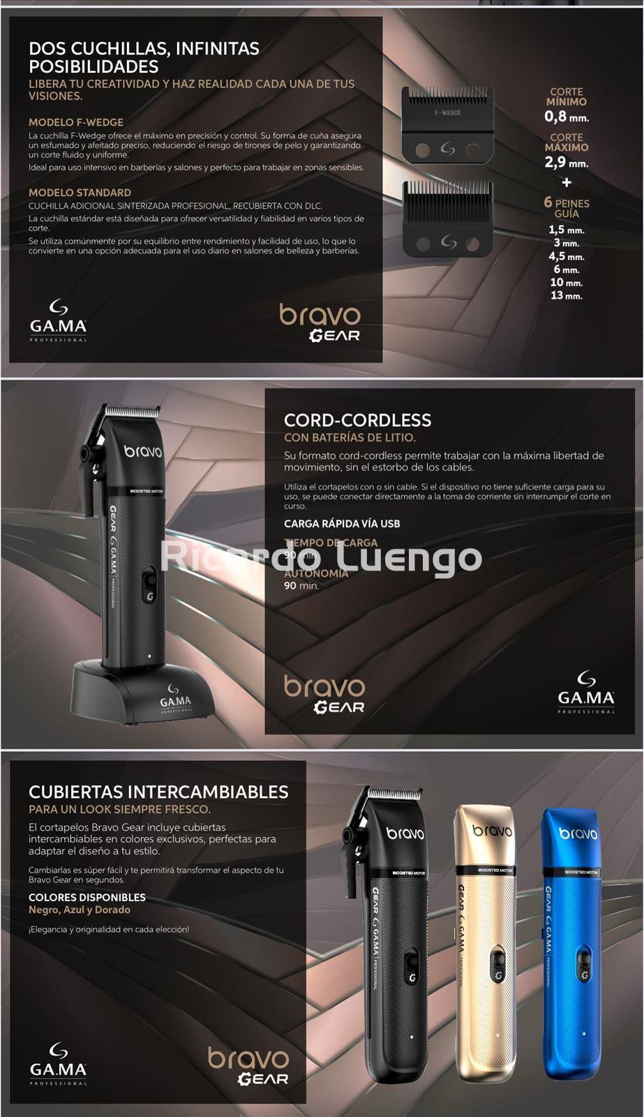 Máquina corta cabello CLIPPER BRAVO GEAR CORD-CORDLESS - Imagen 2