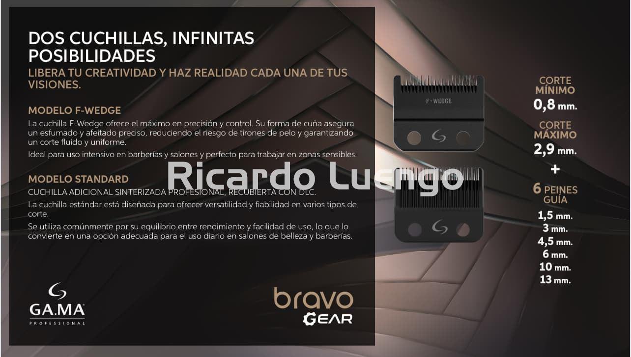 Máquina corta cabello CLIPPER BRAVO GEAR CORD-CORDLESS - Imagen 3