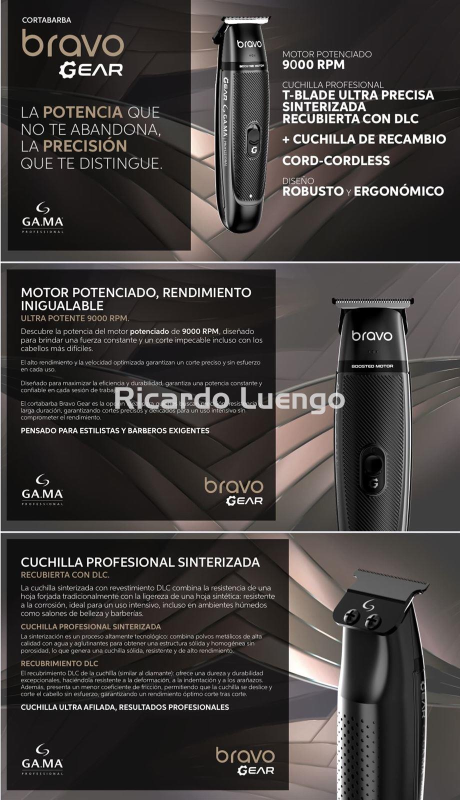 Recortadora de patillas TRIMMER BRAVO GEAR BOOSTER CC - Imagen 1