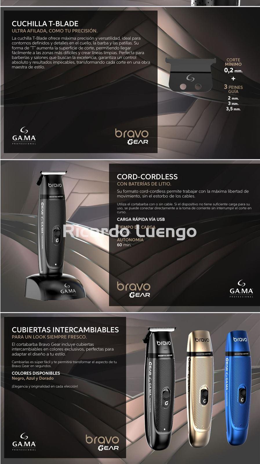 Recortadora de patillas TRIMMER BRAVO GEAR BOOSTER CC - Imagen 2